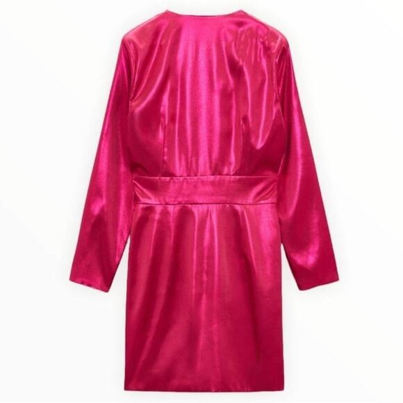 Zara Pink Fuchsia Dress Size Medium - Picture 13 of 15